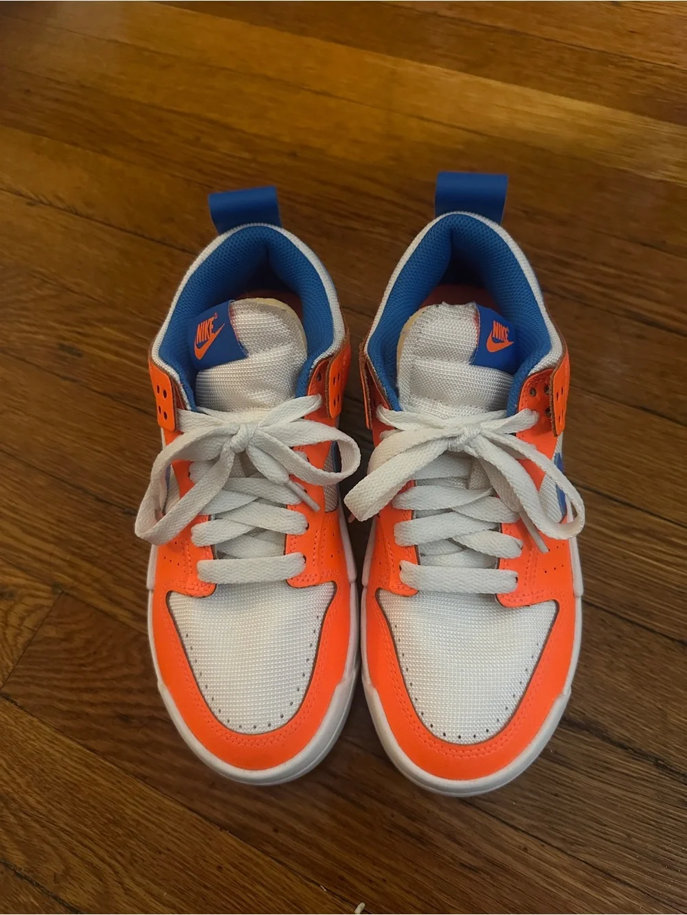 Nike Women’s Orange, White & Blue Low-Top Sneakers